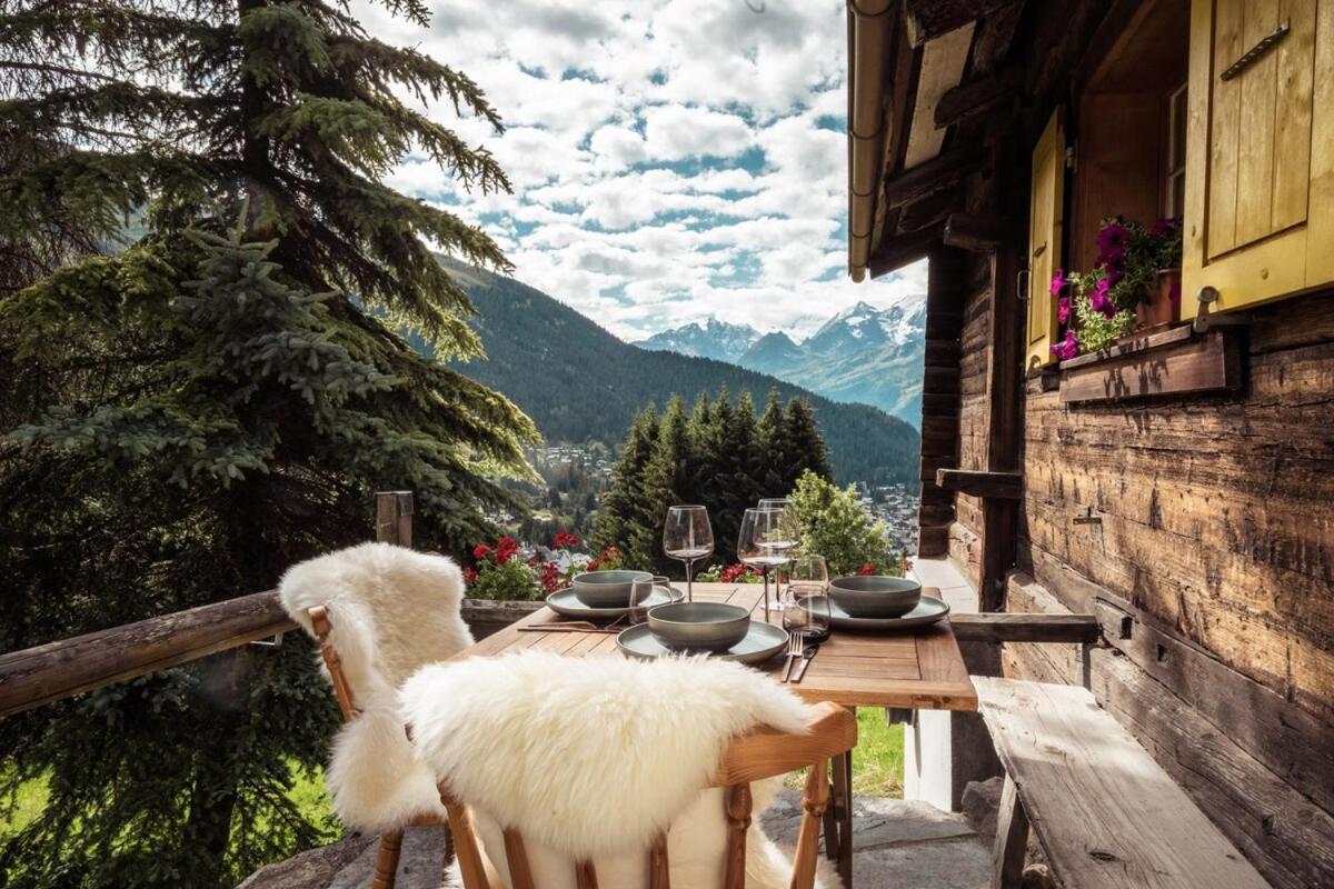 Cosy Chalet With Panoramic Views In Verbier Vendégház Kültér fotó